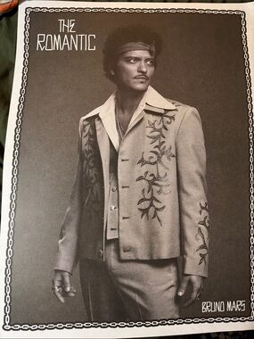 Bruno Mars "The Romantic" Poster - Black & White 24”x18”